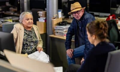 Jiřina Bohdalová s režisérem Jiřím Strachem na natáčení