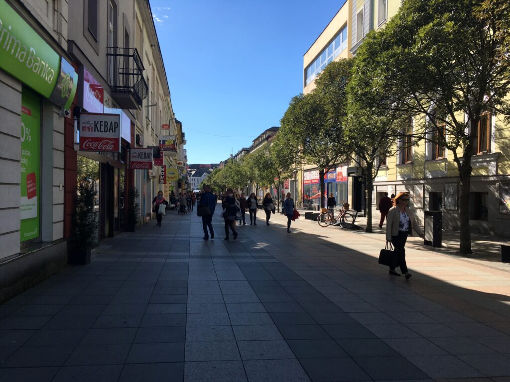 Národná ulici k centru Žiliny